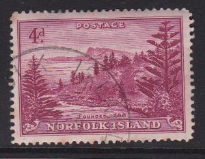 1947 Norfolk Island Ball Bay 4d Used SG7