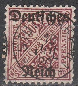 Wurttemberg #O182  F-VF Used CV $4.00  (A2273)