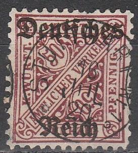 Wurttemberg #O182  F-VF Used CV $4.00  (A2273)