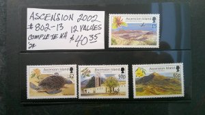 Ascension 2002 Scott# 802-813 complete MNH VF XF set of 12