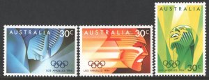 Australia SC#922-924 30¢ Summer Olympic Games (1984) MNH