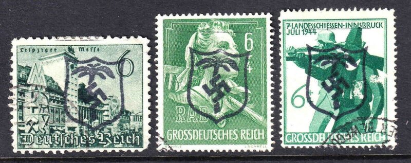 GERMANY AFRIKAKORP OVERPRINTS CDS F/VF TO VF SOUND x3