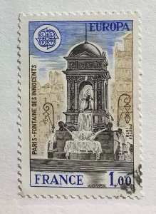 France 1978 Scott 1609 used - 1.00fr,  Europa, Fountain of the Innocents, Paris