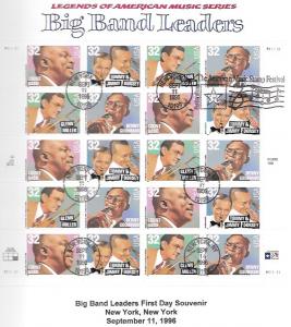 United States #3096 - 3103  Big Band Leaders, Song Writers