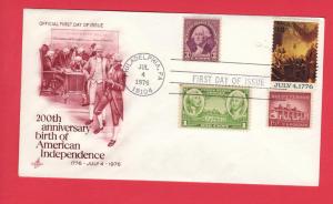 #1691 Declaration of Independence-4 Stamp combo Artcraf