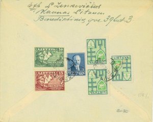 P0668 - LITHUANIA - POSTAL HISTORY - REGISTERED cover to AUSTRIA 1936-