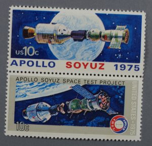 United States #1570a (1569-1570 Pr) MNH XF  Gum XtraFine Apollo Soyuz 1975