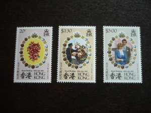 Stamps - Hong Kong - Scott# 373-375 - Mint Never Hinged Set of 3 Stamps