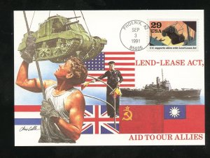 US 2559c World War II - Lend-Lease act UA Unicover Maximum card