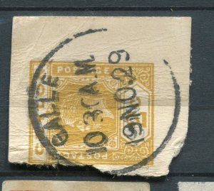 CEYLON; Early 1900s GV classic fine used Postal Stationary Piece