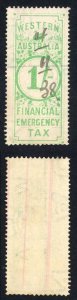 Western Australia 1/- Emerald Financial Emergency Tax (Creased) BF9