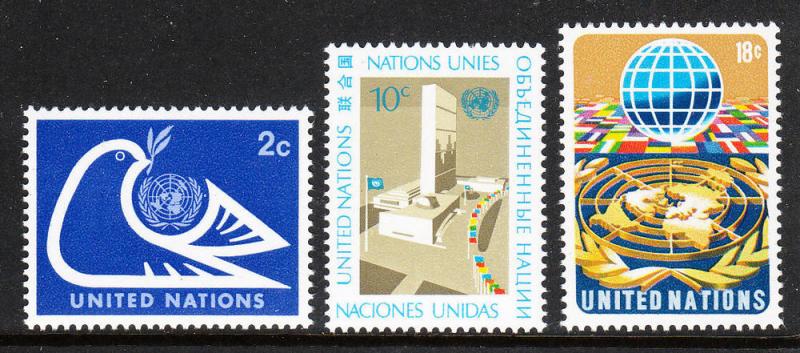 249-51 United Nations 1974 Definitives MNH