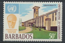 Barbados  SG 417 SC# 346 United Nations 1970  MLH  see scan