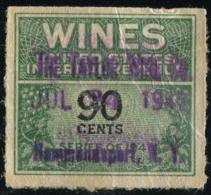 RE144   90c Internal Revenue: Wines Series of 1941 Used VF