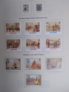 collection on pages Great Britain Isle of Man 1985-94 HX: CV $137