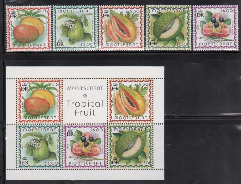 Montserrat 984-88A Fruits Mint NH