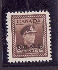 Canada -Sc#o2-2c brown KGVI OHMS-NH-id#348-1949-50-