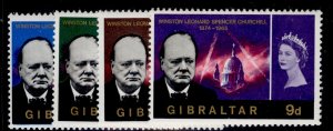 GIBRALTAR QEII SG184-187, 1965 Churchill commemeration set, NH MINT.