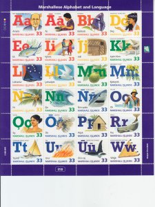 2010 Marshall Islands Alphabet & Language MS24 (Scott 966) MNH