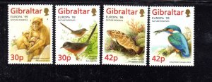 GIBRALTAR #794-797 1998 NATYRE RESOURSES MINT VF NH O.G