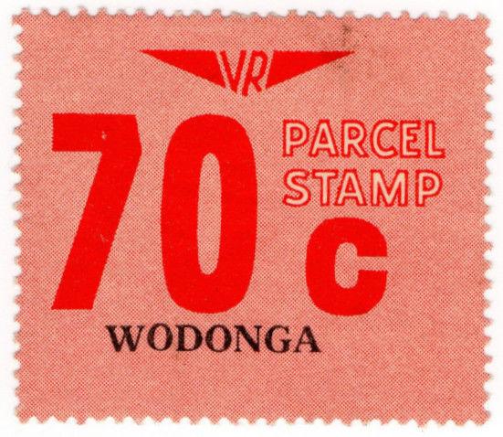 (I.B) Australia - Victoria Railways : Parcels Stamp 70c (Wodonga)