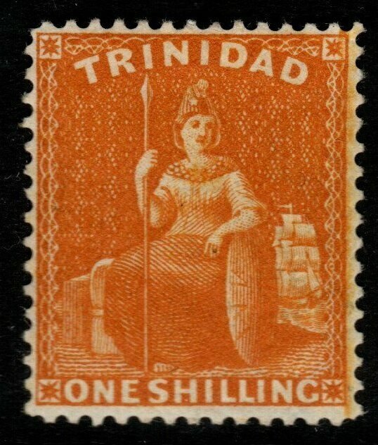 TRINIDAD SG78 1876 1/= CHROME-YELLOW MTD MINT