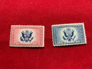 Scott CE1 and CE2, 16 cent Air Mail Special Delivery - MH, stock photo
