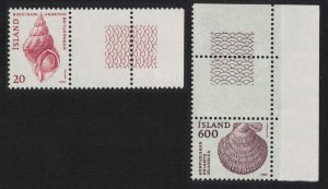 Iceland Shells 2v Coin Labels 1982 MNH SG#607-608