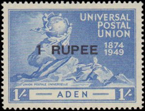 Aden #32-35, Complete Set(4), 1949, UPU, Never Hinged