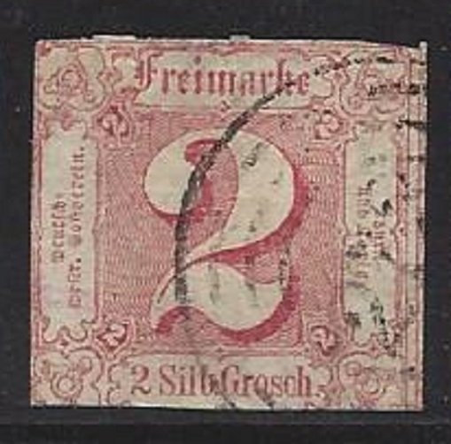 Thurn & Taxis - SC# 6 VF Excellent Color CV $35