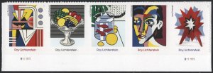 SC#5792-96 (Forever) Roy Lichtenstein Plate Strip of Five (2023) SA