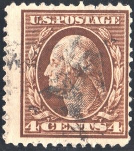 SC#377 4¢ Washington Single (1911) Used