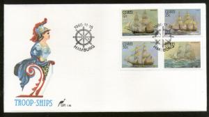 Ciskei 1985 Troop Sailing Ships Transport Sc 85-88 FDC # 16470