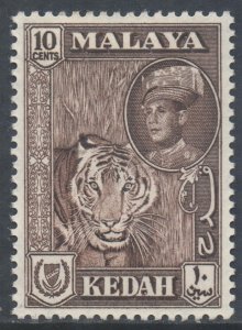 Malaya Kedah Scott 100 - SG109, 1959 Sultan 10c Brown MH*