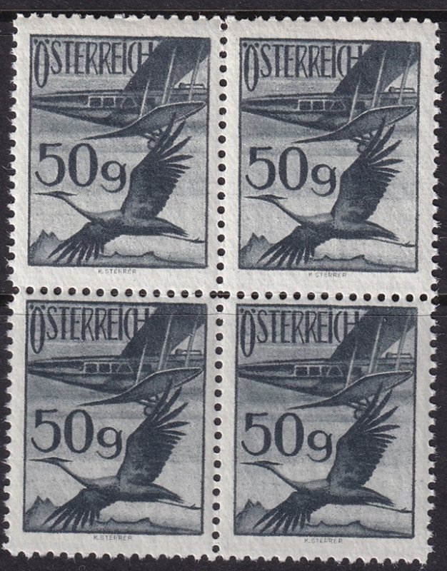 Austria 1925 Sc C26 air post block MNH**