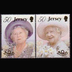 JERSEY 2000 - Scott# 962-3 Queen Mother Set of 2 NH