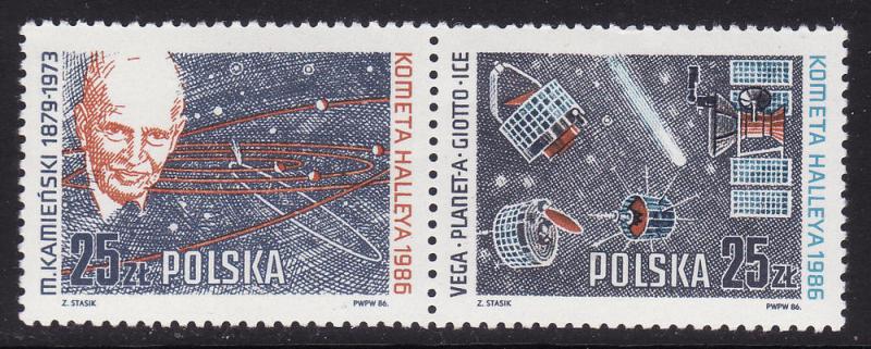 Poland #2715a F-VF Mint NH ** Halley's Comet