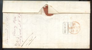 ?1846 SHIP LETTER HALIFAX, NS. clean strike 1/4 to LONDON Canada PB