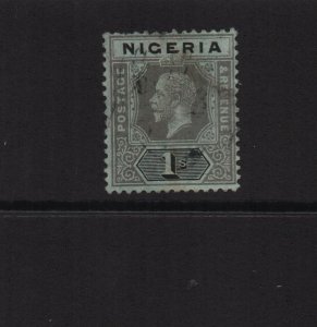Nigeria 1915 SG8c 1s -blue green, MCA watermark, used
