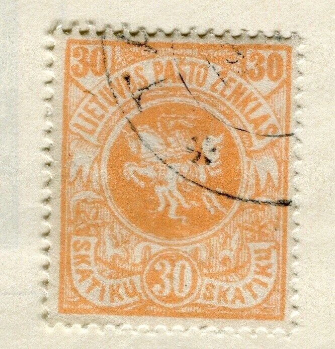 LITHUANIA;   1919 early issue fine used 30s. value