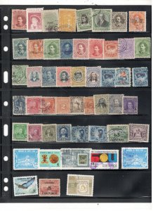 COSTA RICA COLLECTION ON STOCK SHEET MINT/USED