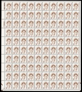 Scott #1869d Chester W. Nimitz Sheet of 100 Stamps - MNH Dull Gum P#3 LL