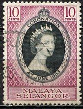 Malaya Selangor; 1953: Sc. # 101; O/Used Cpl. Set