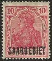Saar Sc. 43, mint, hinged. 1920  (S1436)