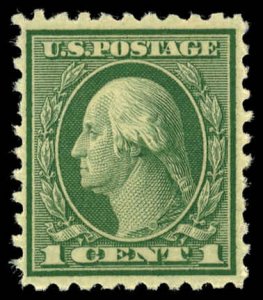 US Sc 543 F-VF/MH - 1921 1¢ Washington Perf 10 - Rotary Press