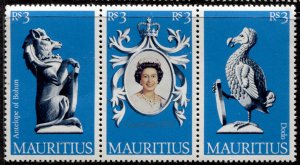 Mauritius #464 QEII Coronation Issue strip of 3 MNH CV$1.00