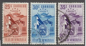 VENEZUELA #517-519 USED SET