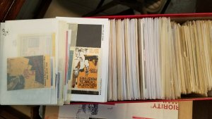 LOT OF 100 USA AND INTERNATIONAL POSTER CINDERELLA STAMPS FROM OLD SCHOOL HOARD