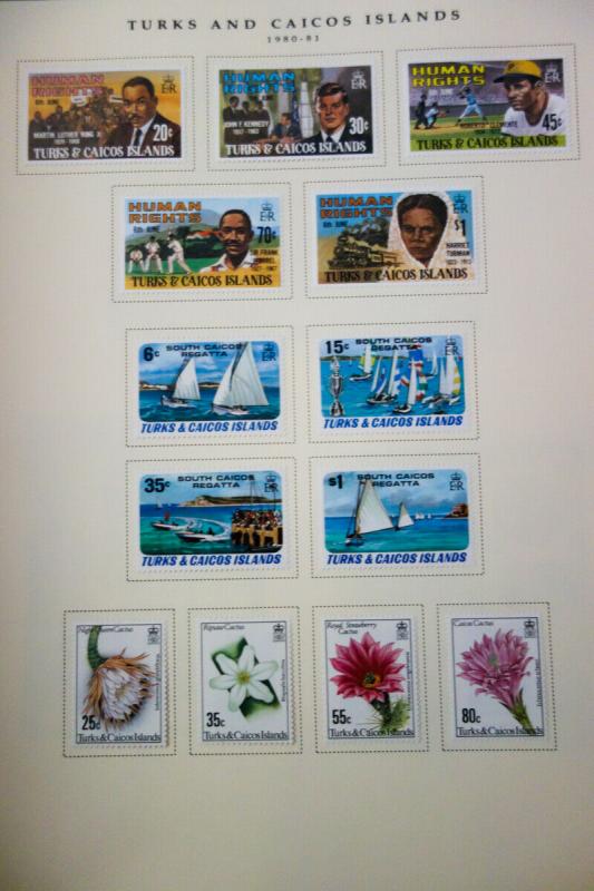 Turks & Caicos Mint Stamps 1900-1980's Collection in Album