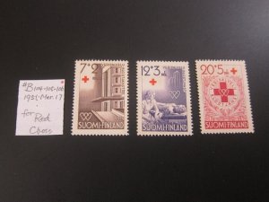 Finland 1951 Sc B104-6 Red Cross set MNH